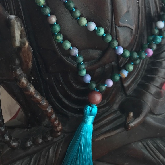 Rare colored Apatite meditation mala necklace✨ - Picture 2 of 11